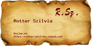 Rotter Szilvia névjegykártya
