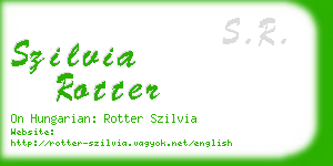 szilvia rotter business card